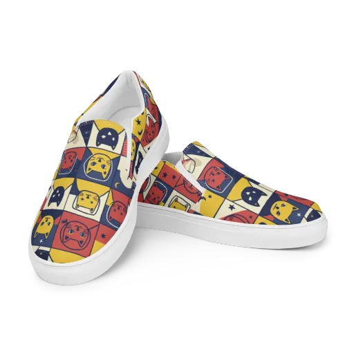 Astro Whiskers on a Women's Slip-On Canvas Shoes