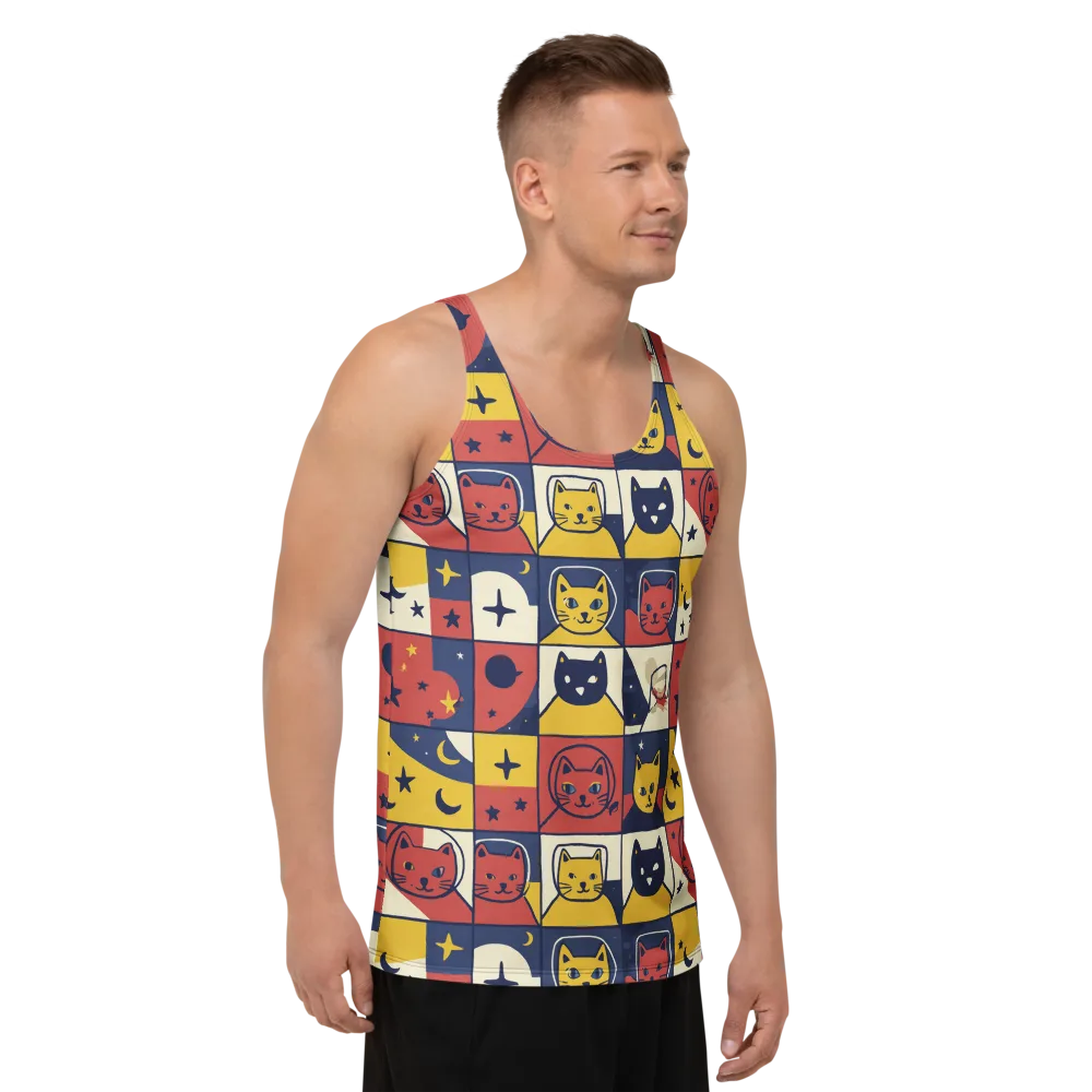 Astro Whiskers on Men's Tank Top — Right Front