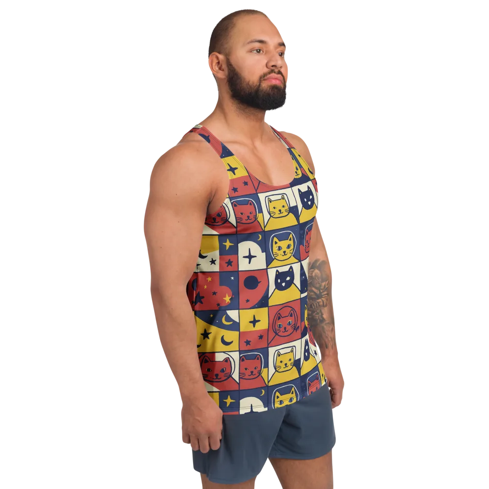 Astro Whiskers on Men's Tank Top — Right Front