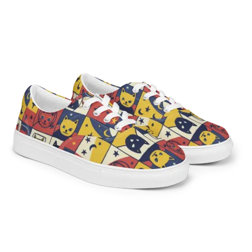 Astro Whiskers on a Men's Lace-Up Canvas Shoes