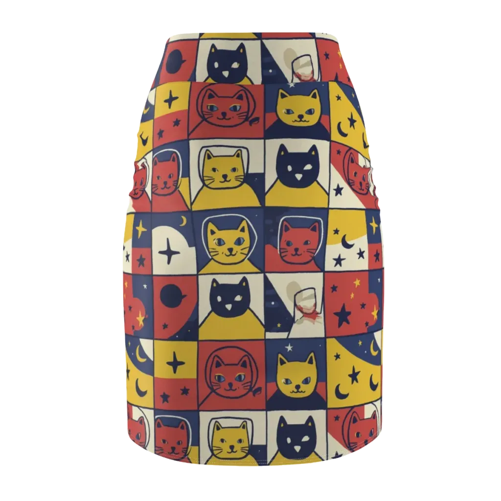 Astro Whiskers on Pencil Skirt — Back