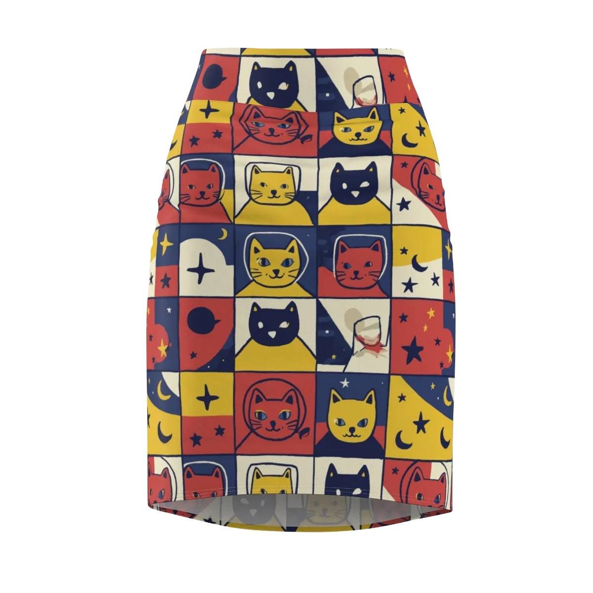 Astro Whiskers on Pencil Skirt — Front