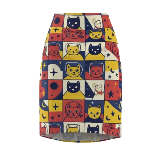 Astro Whiskers on a Pencil Skirt