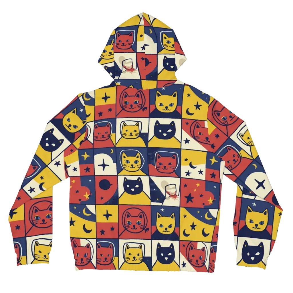 Astro Whiskers on Women's Full-Zip Hoodie — Back