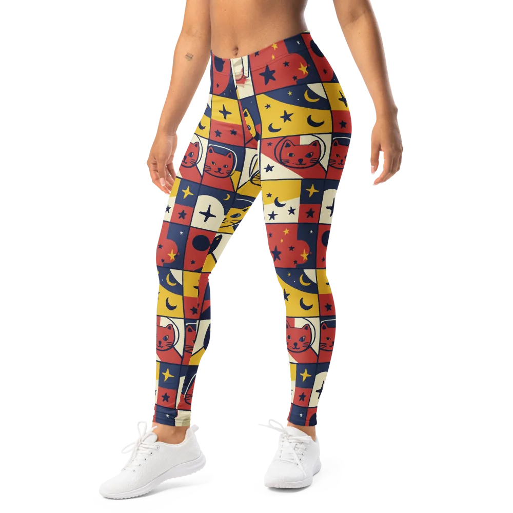 Astro Whiskers on Leggings — Left Front