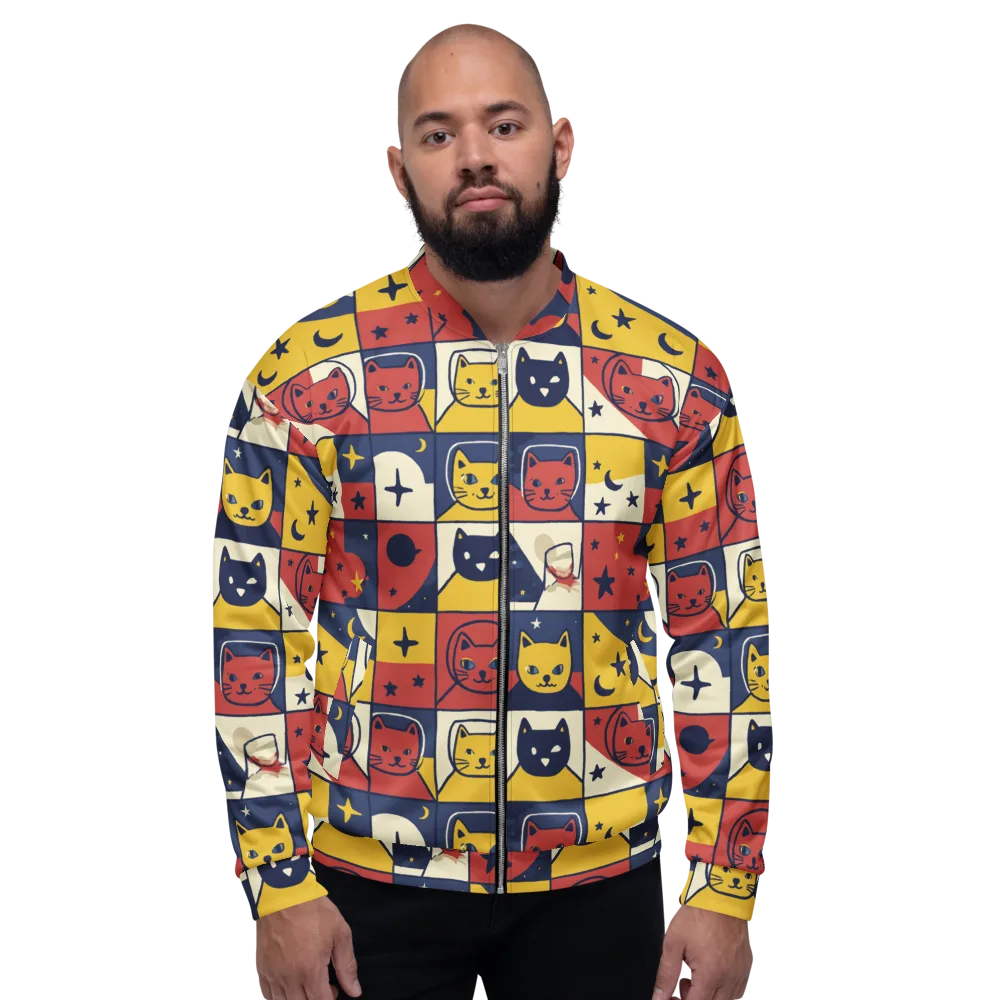 Astro Whiskers on Bomber Jacket — Front