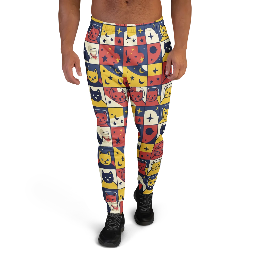 Astro Whiskers on Men's Joggers — Front