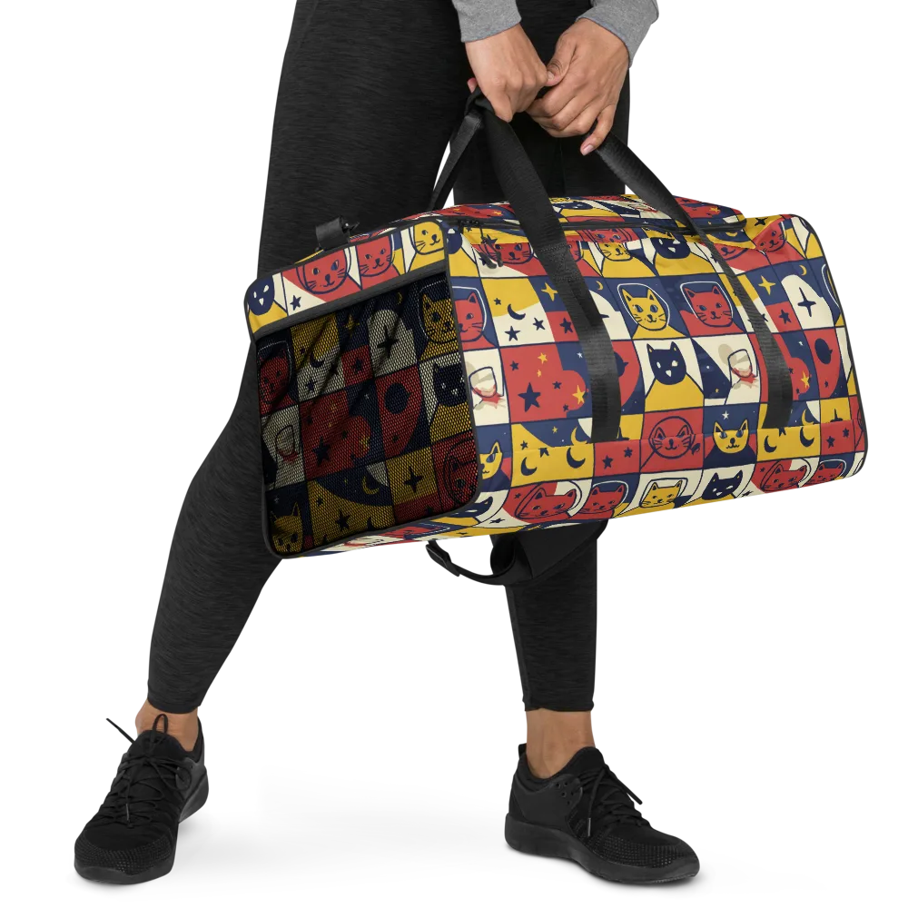 Astro Whiskers on Duffle Bag — Right Front