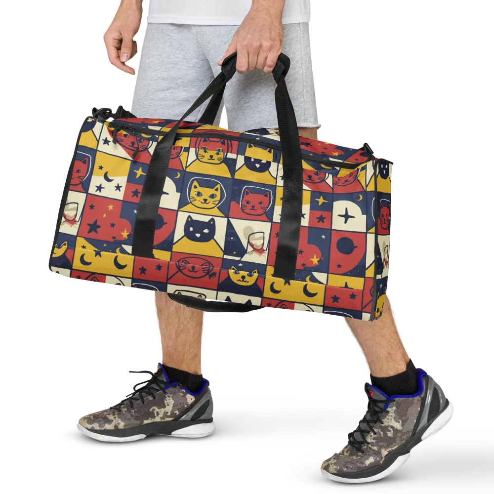 Astro Whiskers on Duffle Bag — Front