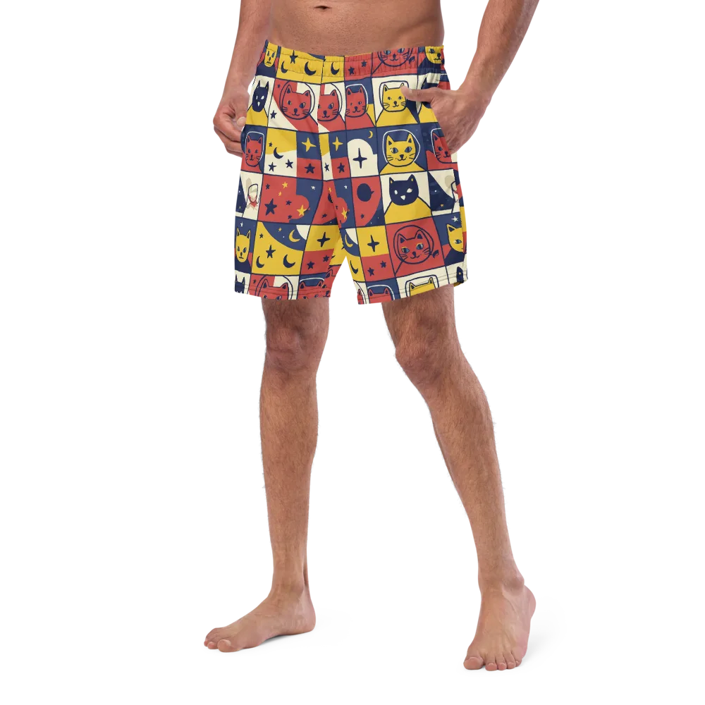 Astro Whiskers on Swim Trunks — Left Front