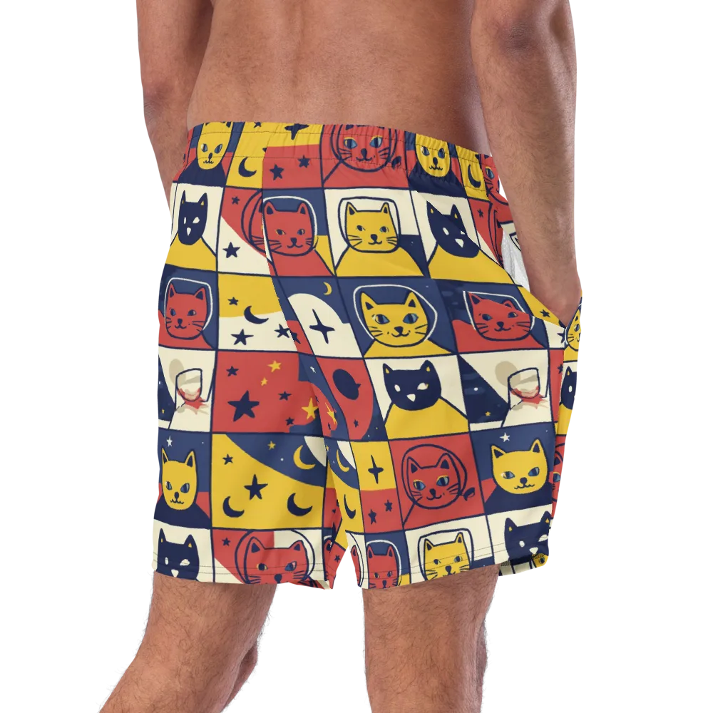 Astro Whiskers on Swim Trunks — Right Back