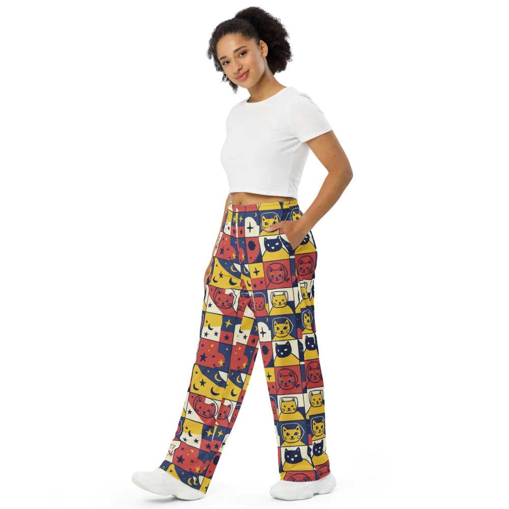 Astro Whiskers on Wide-Leg Pants — Left Front