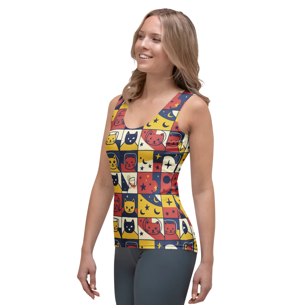 Astro Whiskers on Women's Tank Top — Left Front