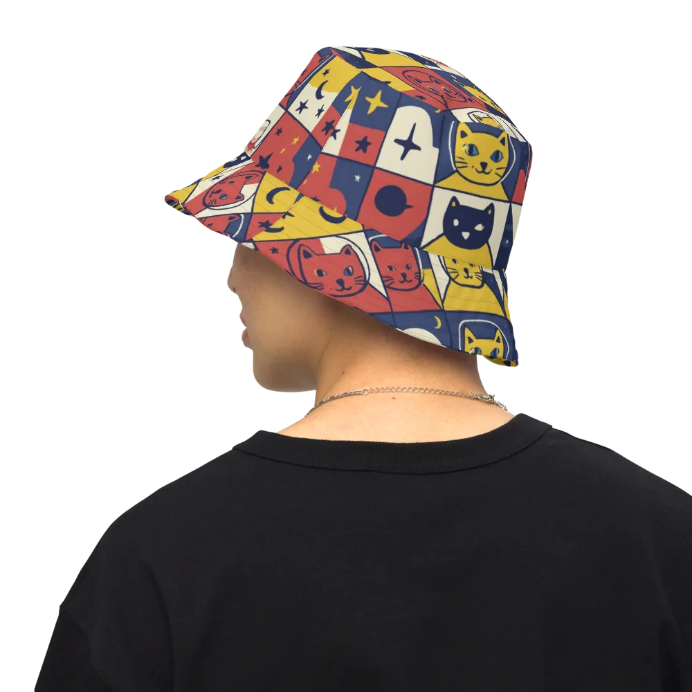 Astro Whiskers on Reversible Bucket Hat — Back Inside