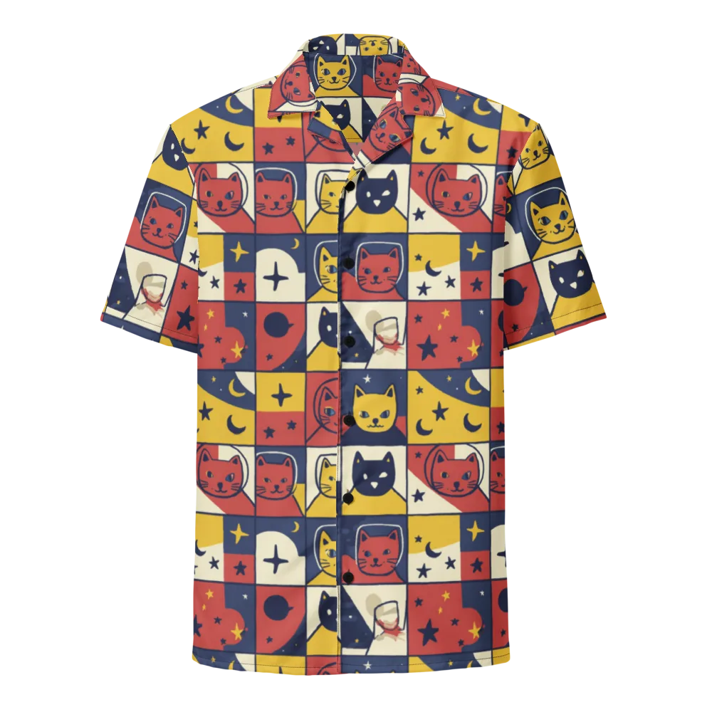 Astro Whiskers on Button Shirt — Front