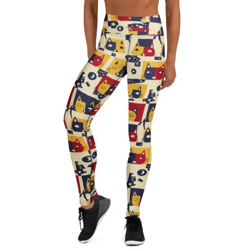 Cat’s Pajama Parade on a Yoga Leggings