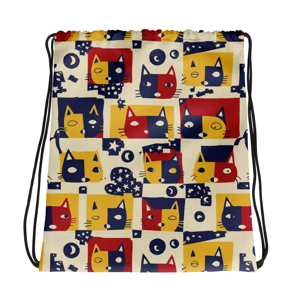 Cat’s Pajama Parade on Drawstring Bag — Photo