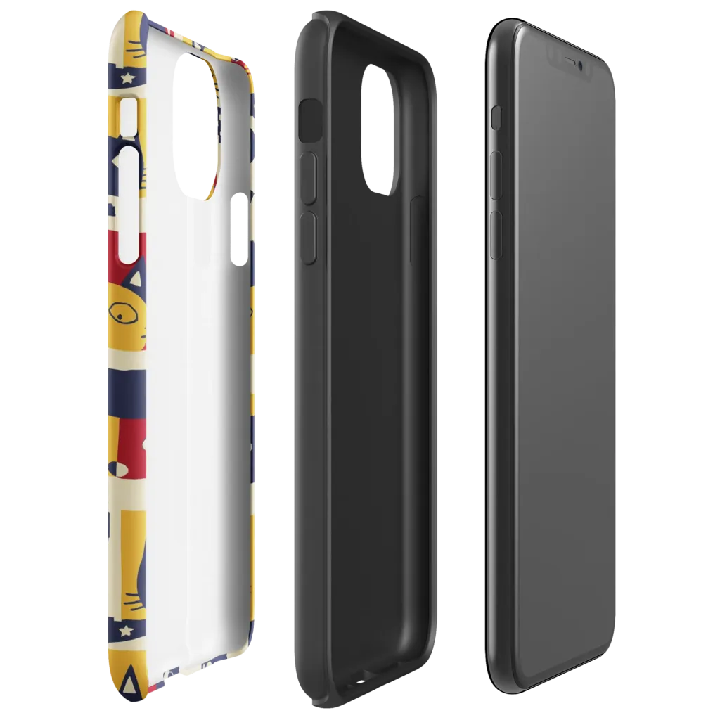 Cat’s Pajama Parade on Tough Case for iPhone® — Right