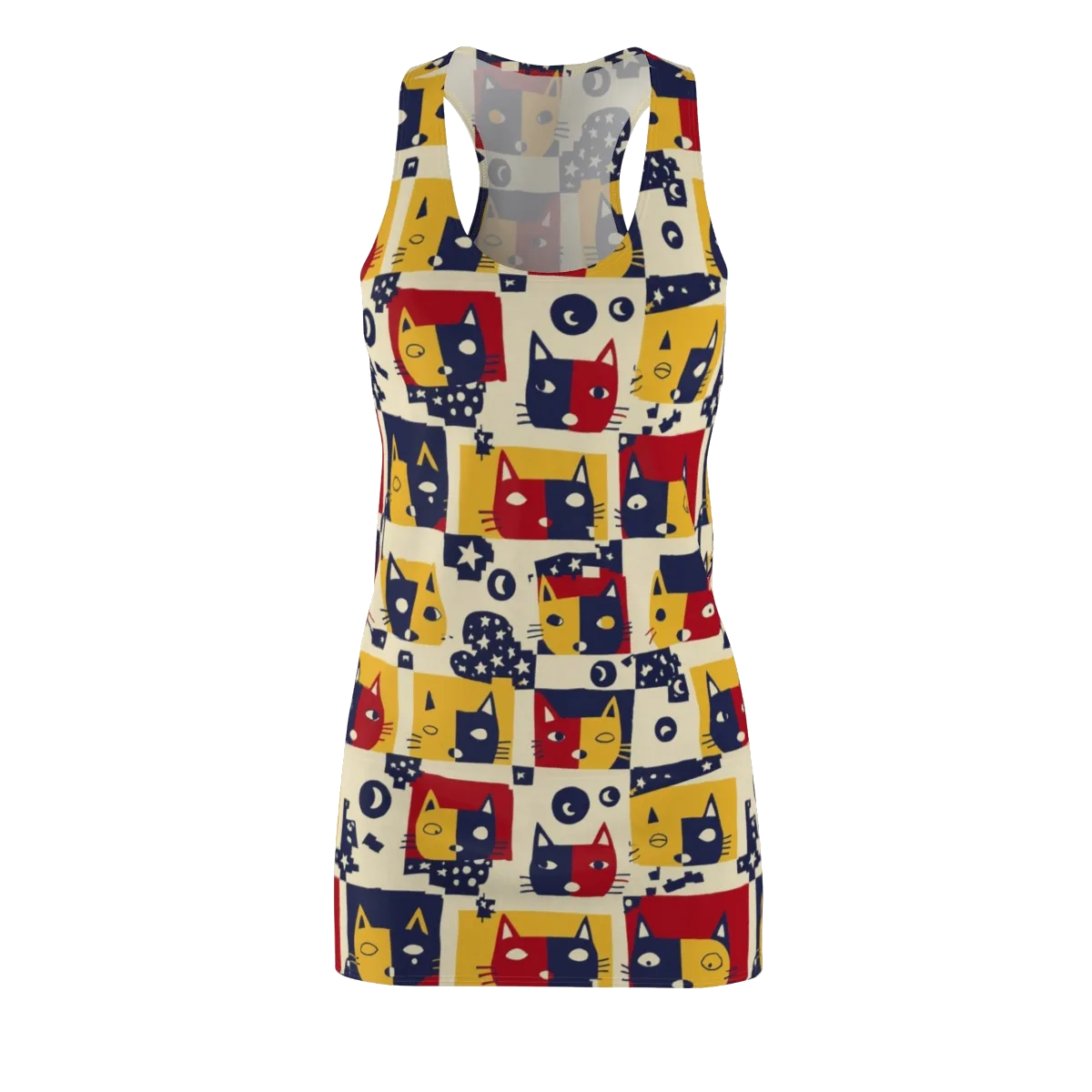 Cat’s Pajama Parade on Racerback Dress — Front