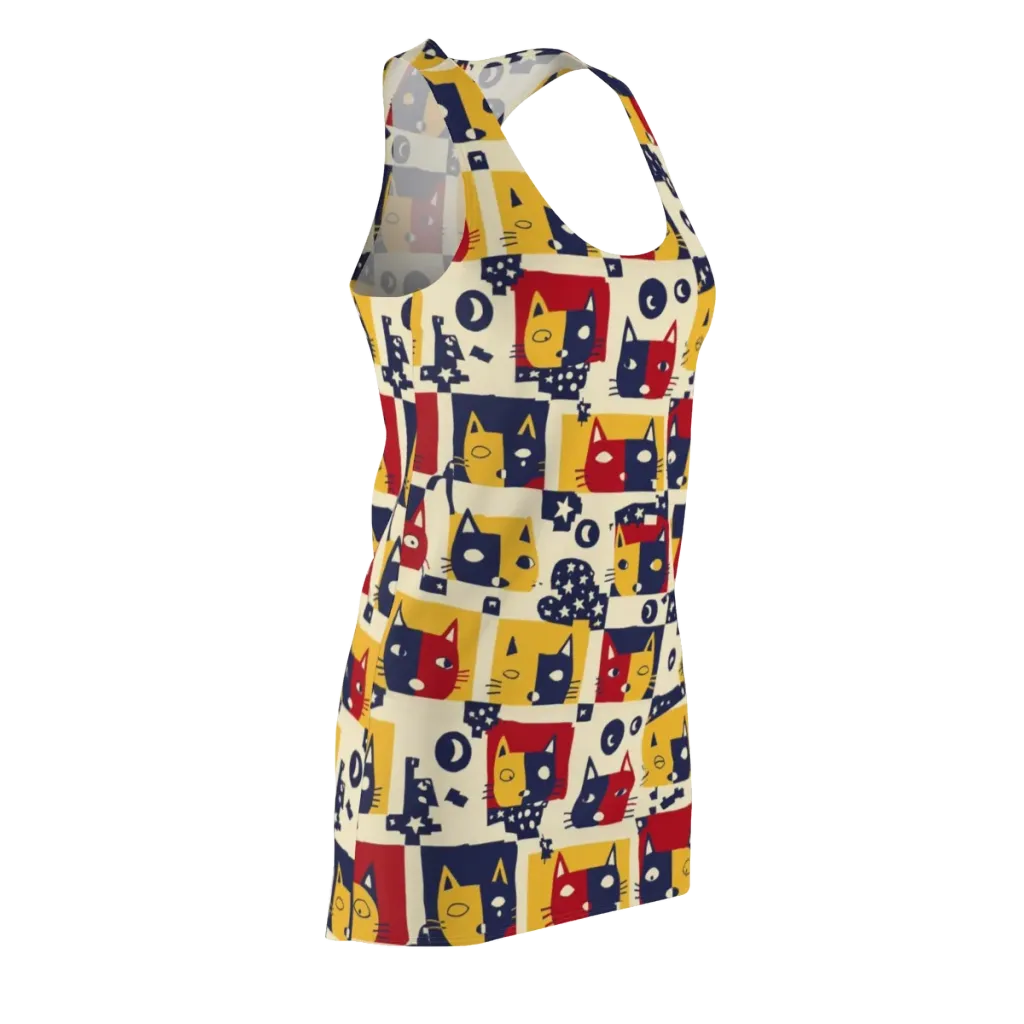 Cat’s Pajama Parade on Racerback Dress — Front Side