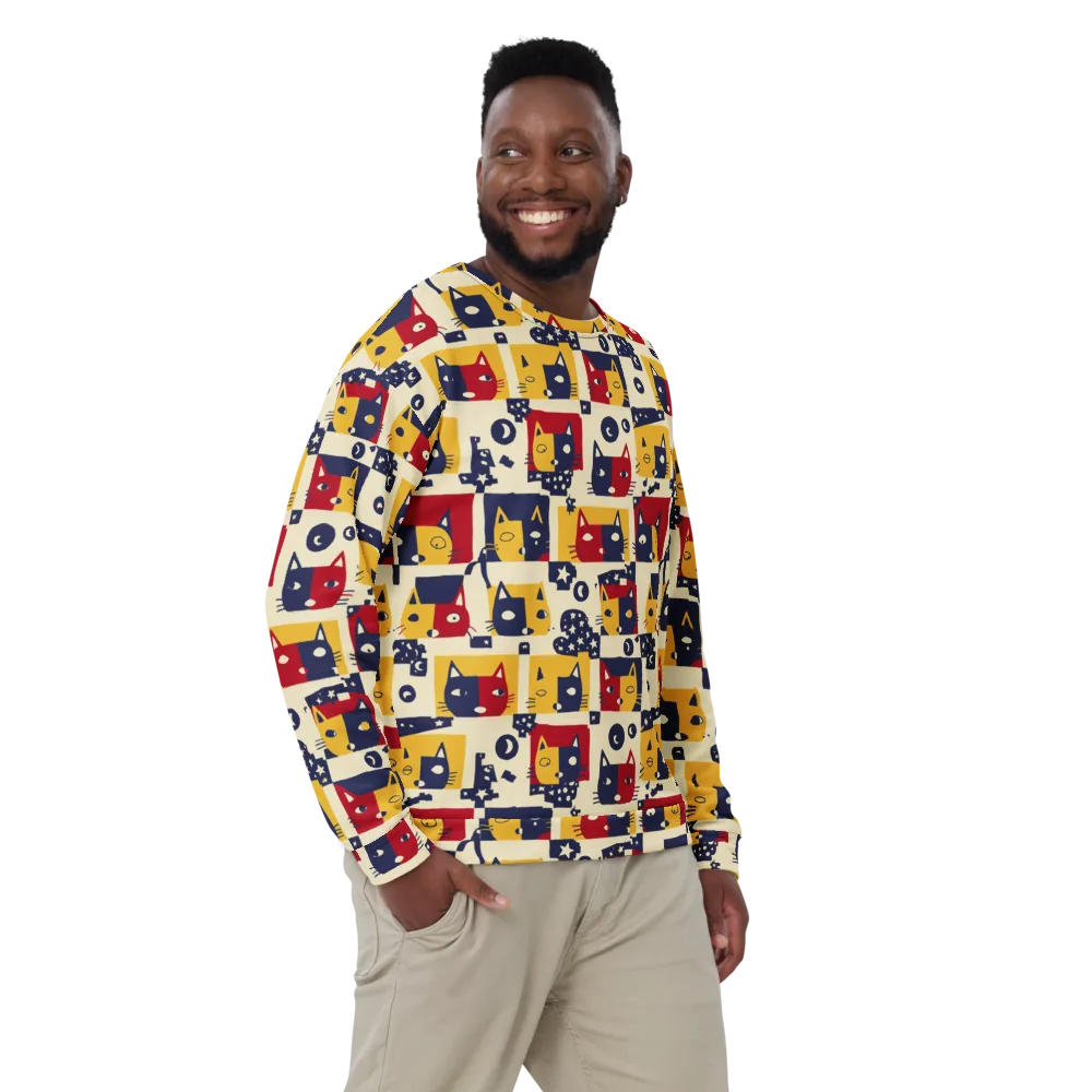 Cat’s Pajama Parade on Sweatshirt — Front
