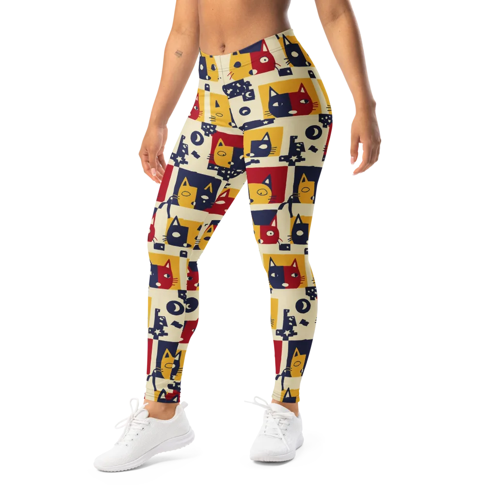 Cat’s Pajama Parade on Leggings — Left Front