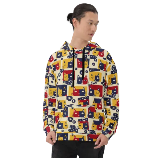 Cat’s Pajama Parade on a Hoodie