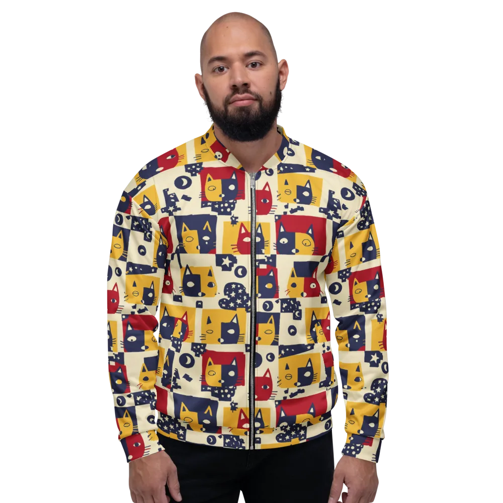 Cat’s Pajama Parade on Bomber Jacket — Front