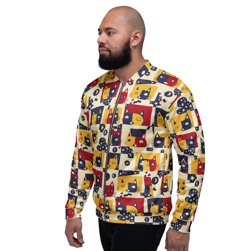 Cat’s Pajama Parade on Bomber Jacket — Left