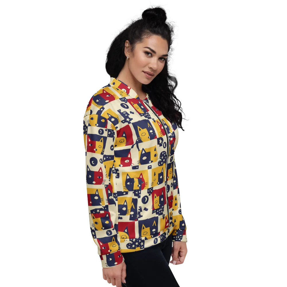Cat’s Pajama Parade on Bomber Jacket — Right
