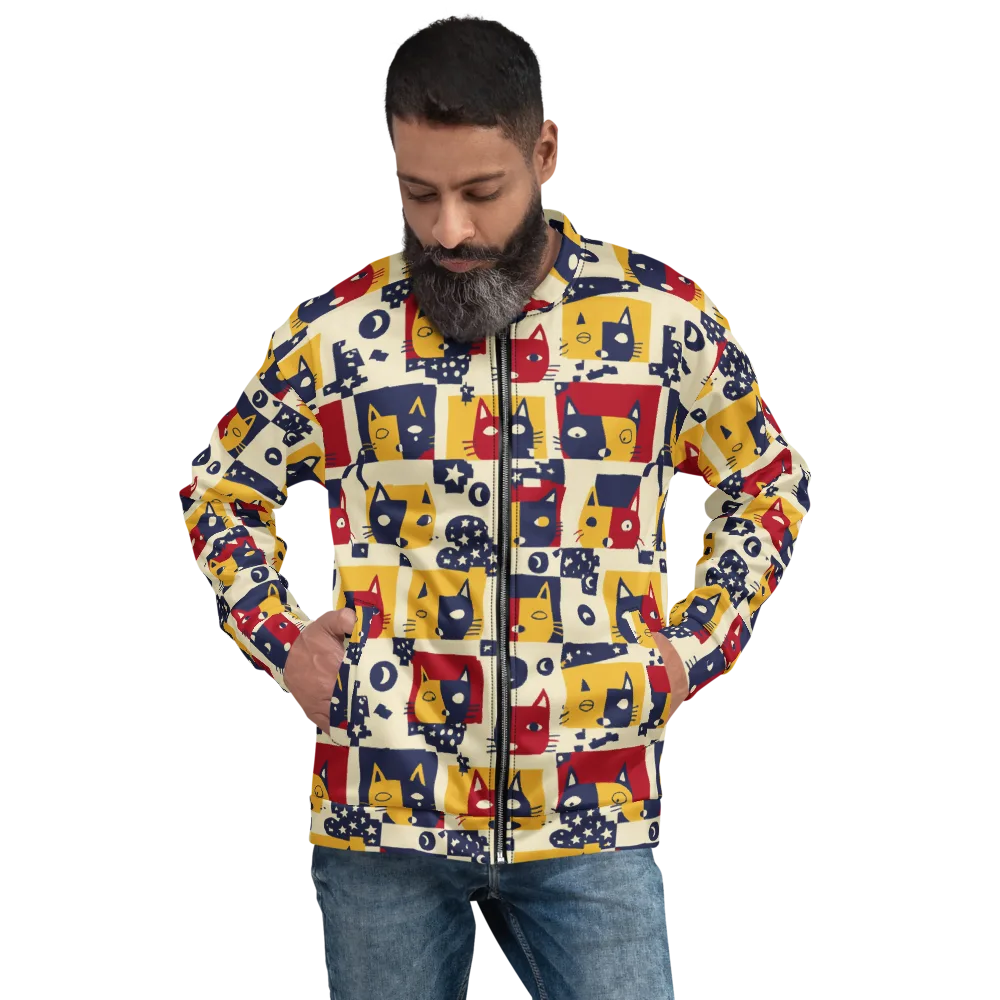 Cat’s Pajama Parade on Bomber Jacket — Front
