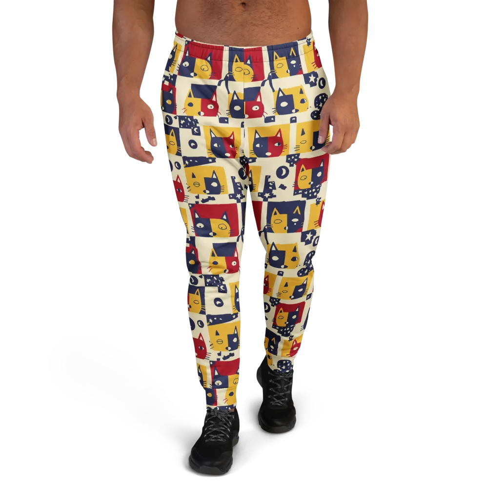 Cat’s Pajama Parade on Men's Joggers — Front