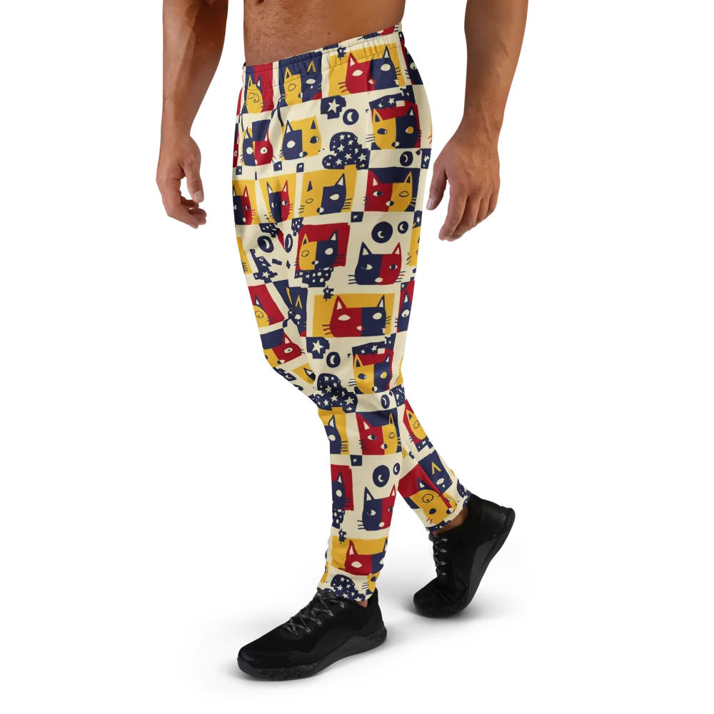 Cat’s Pajama Parade on Men's Joggers — Left