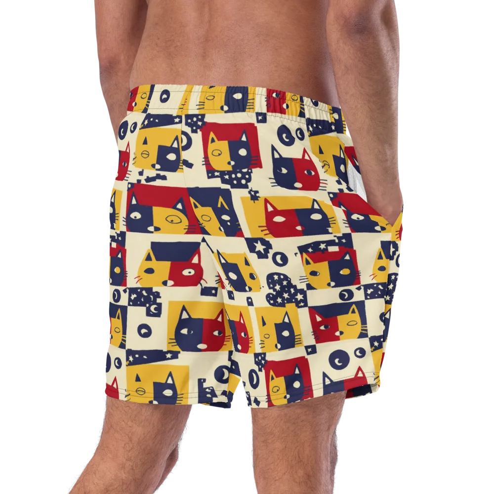 Cat’s Pajama Parade on Swim Trunks — Right Back
