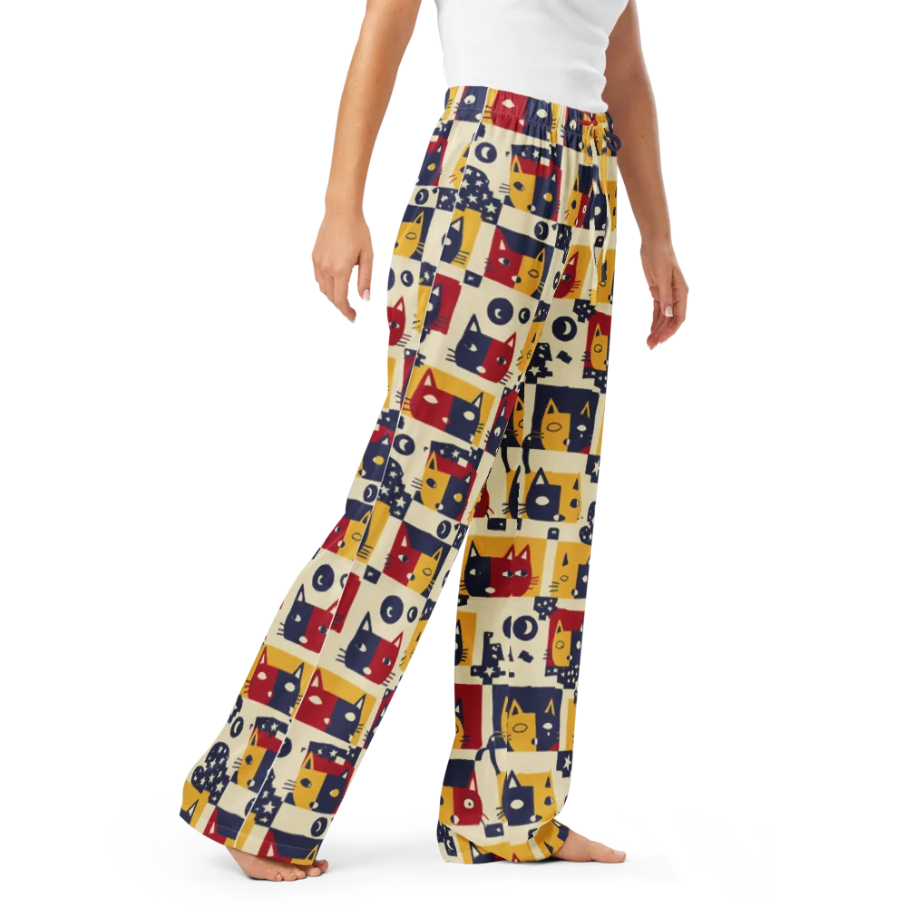 Cat’s Pajama Parade on Women's Pajama Pants — Right Front