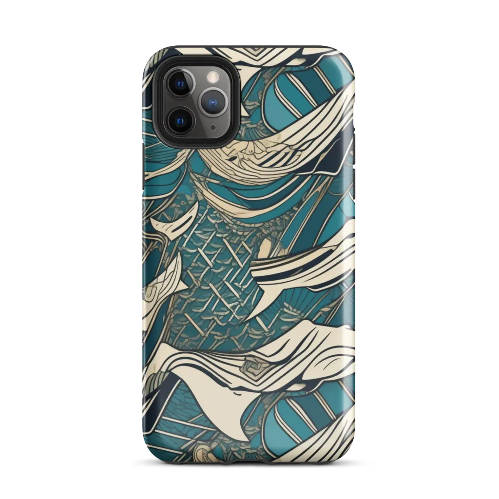 Teal Undertow on Tough Case for iPhone® — Front