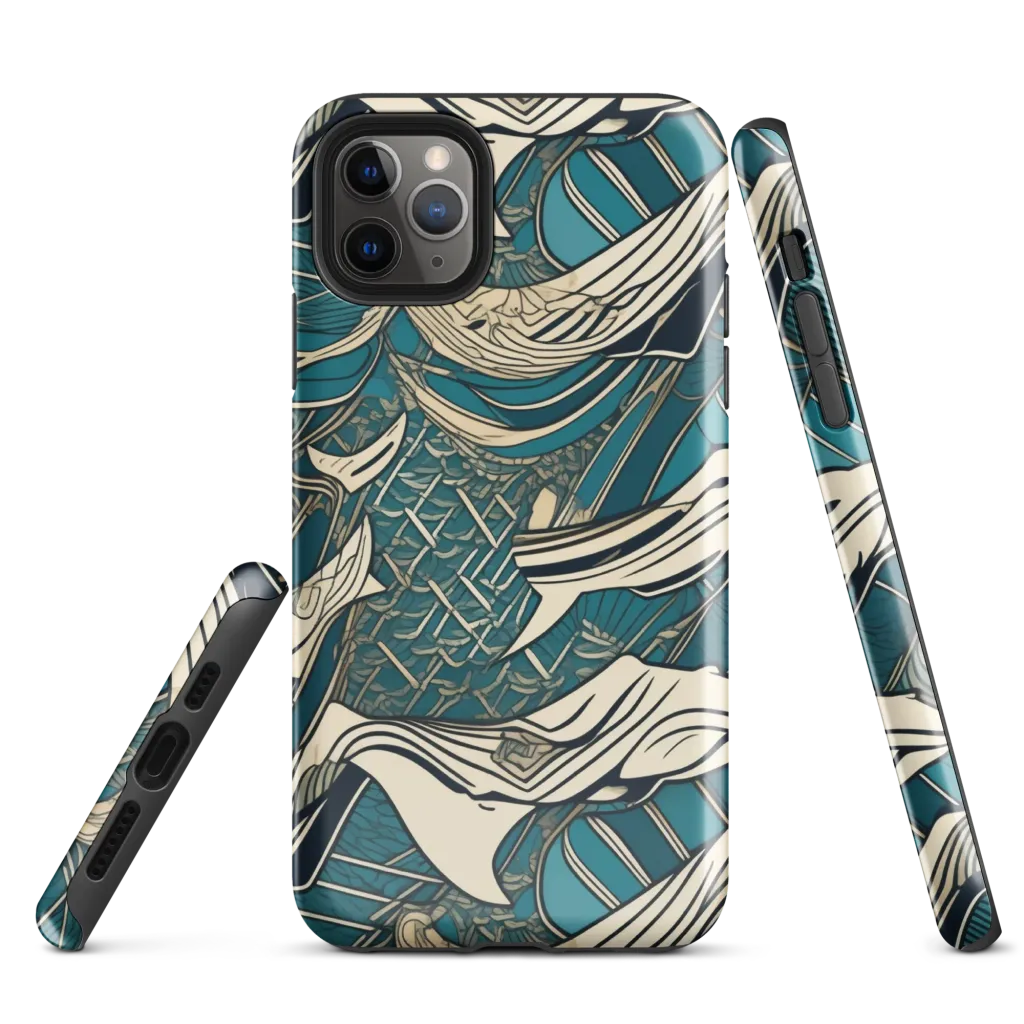 Teal Undertow on Tough Case for iPhone® — Front