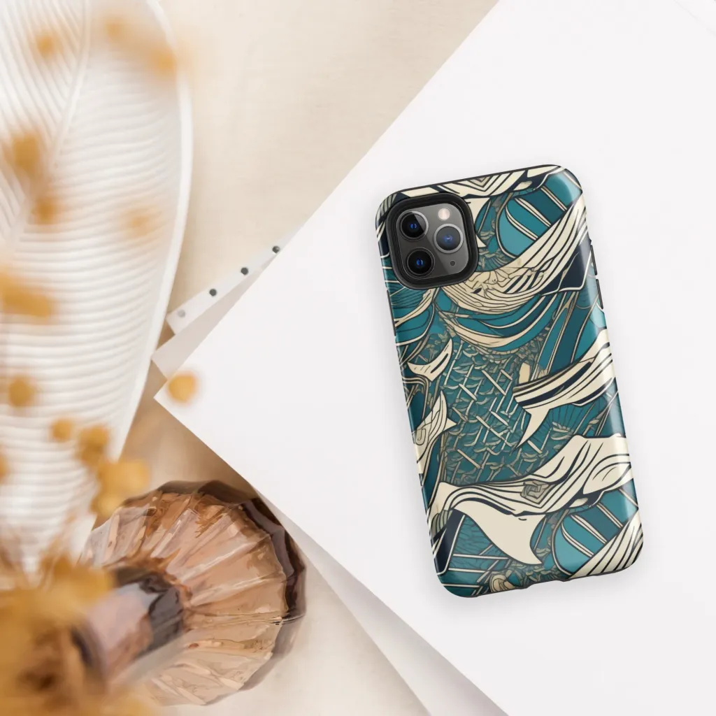 Teal Undertow on Tough Case for iPhone® — Front