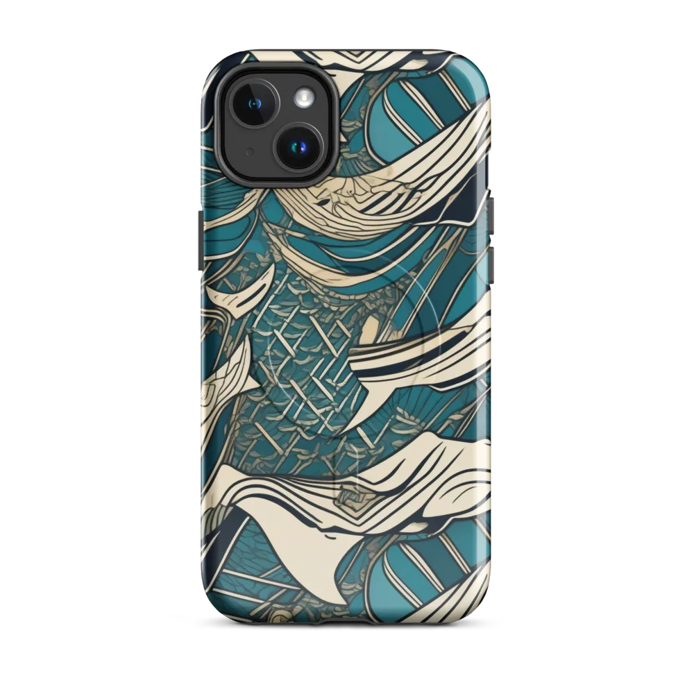 Teal Undertow on MagSafe Tough Case for iPhone® — Front