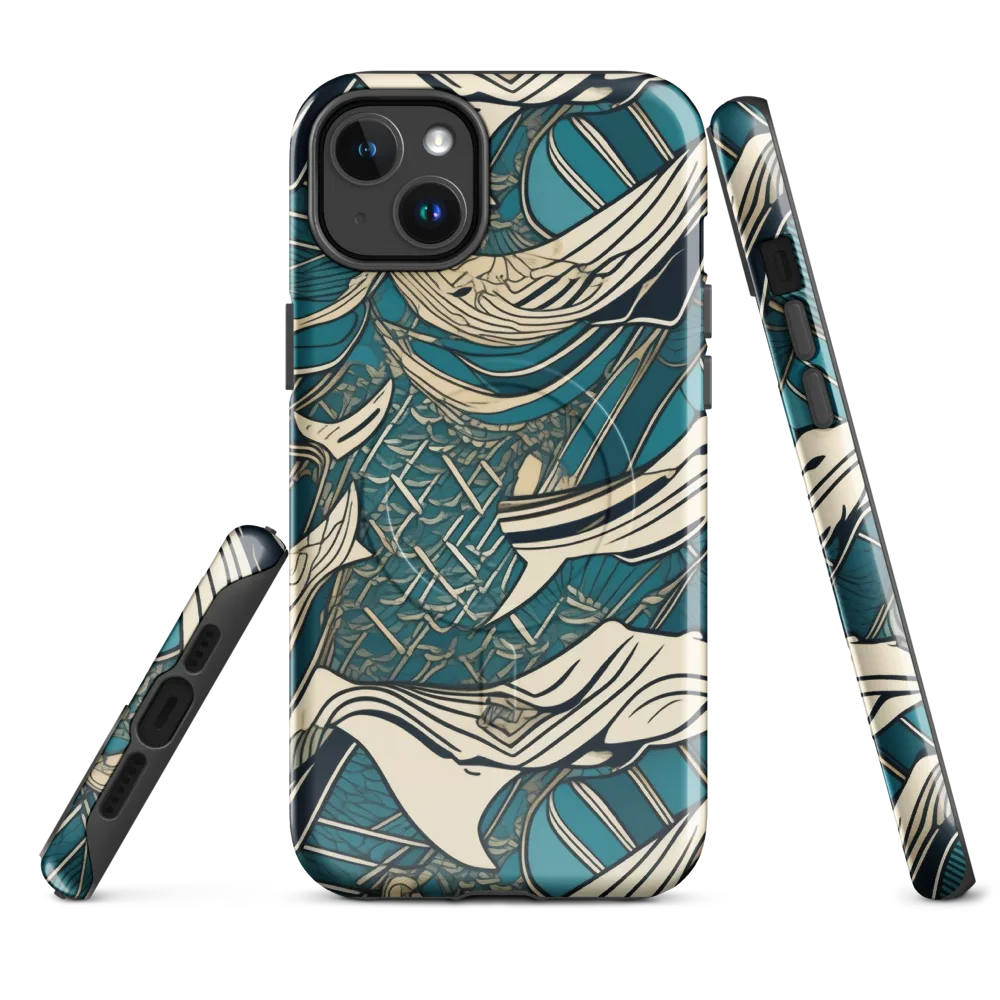 Teal Undertow on MagSafe Tough Case for iPhone® — Front