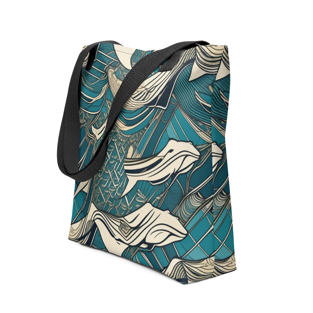 Teal Undertow on Tote Bag — Front