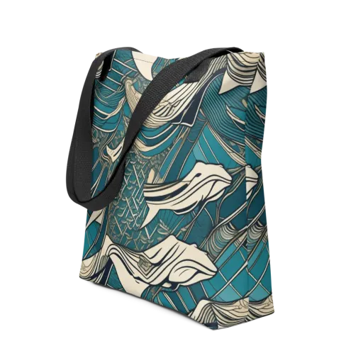 Teal Undertow on a Tote Bag