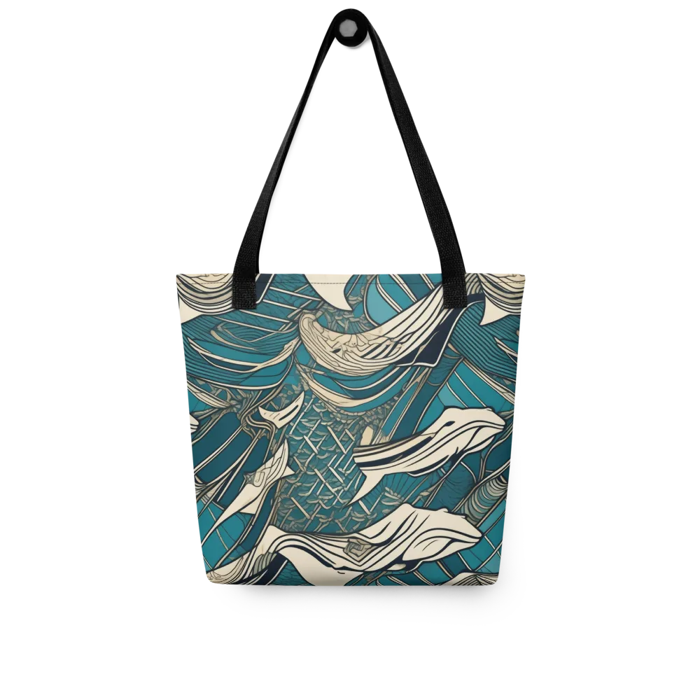 Teal Undertow on Tote Bag — Front