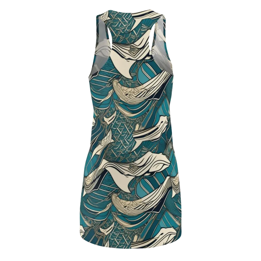 Teal Undertow on Racerback Dress — Back