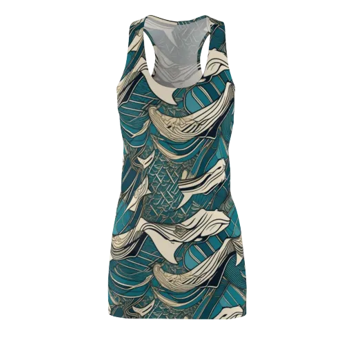 Teal Undertow on a Racerback Dress
