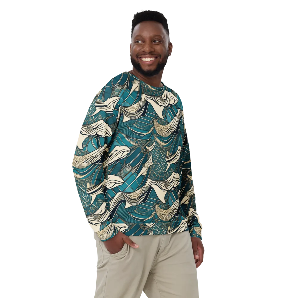 Teal Undertow on Sweatshirt — Front