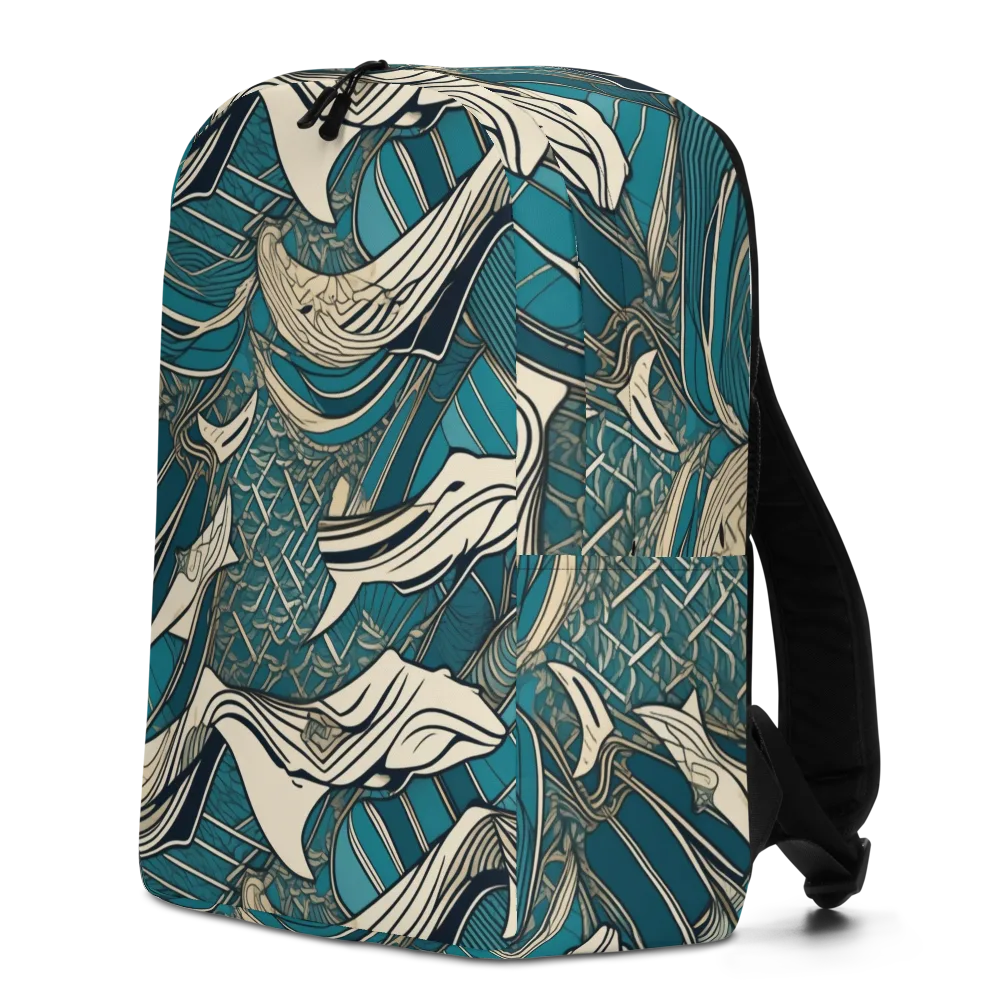 Teal Undertow on Minimalist Backpack — Left