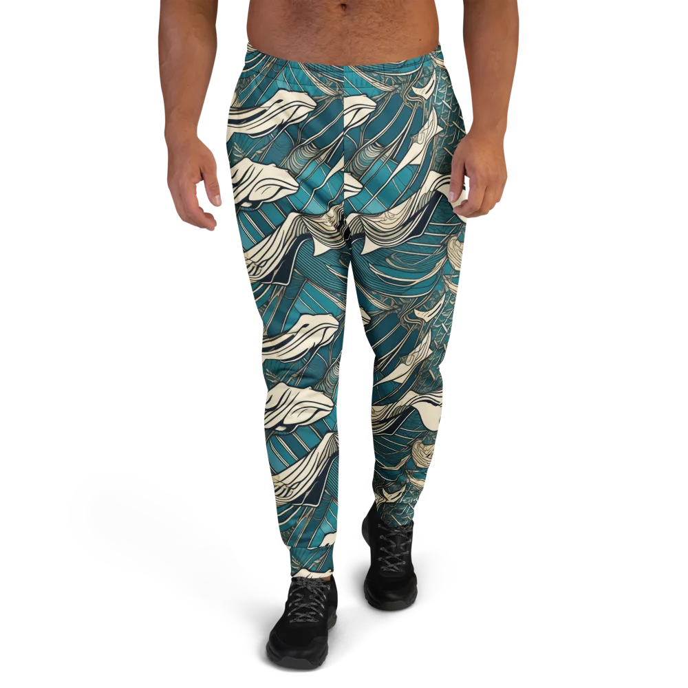 Teal Undertow on Men's Joggers — Front