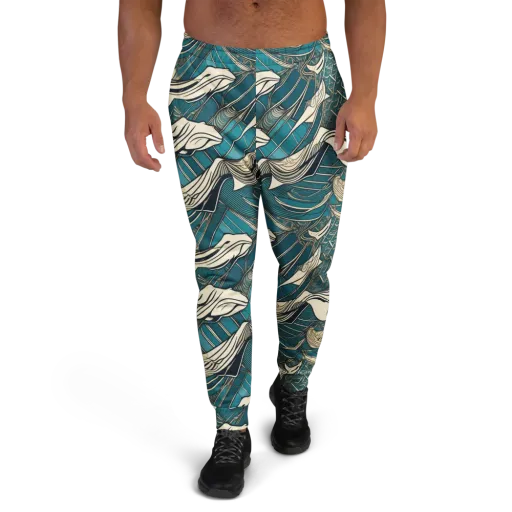 Teal Undertow on a Men's Joggers