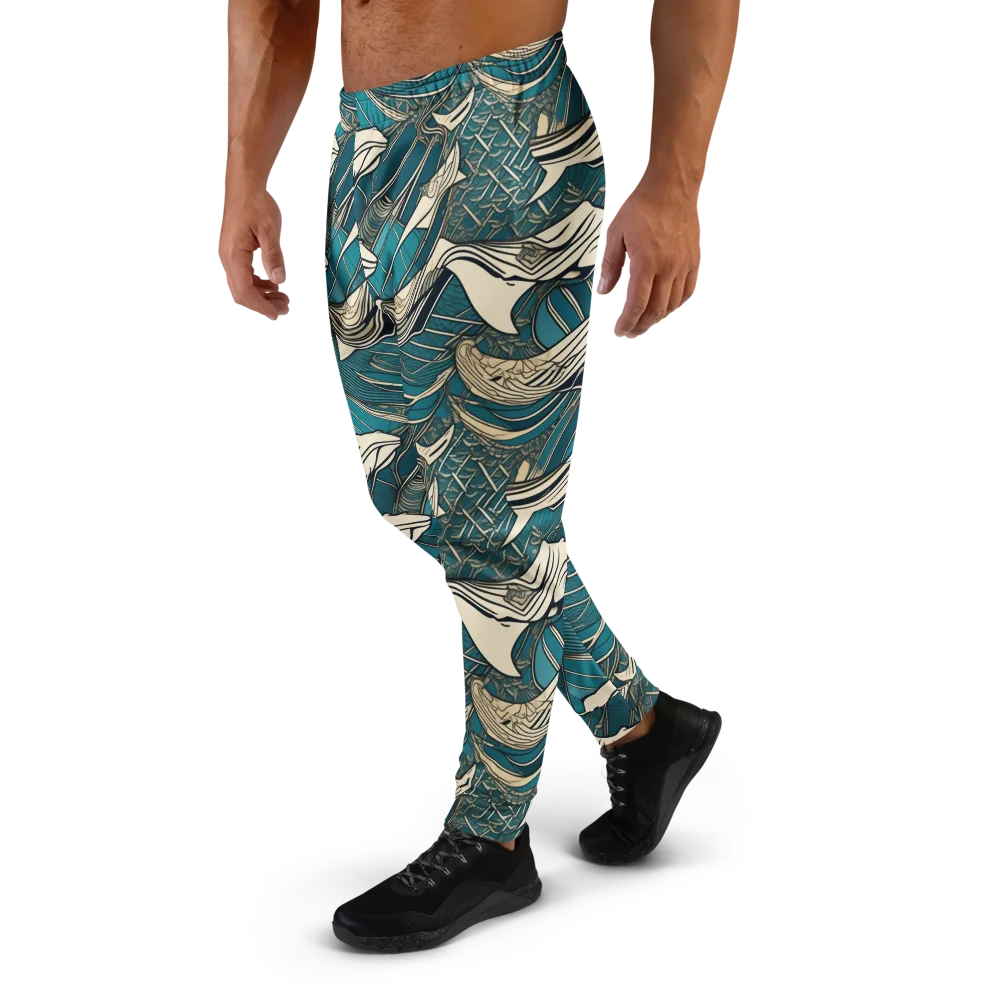 Teal Undertow on Men's Joggers — Left